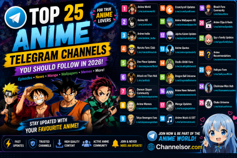 Top 25 Anime Telegram Channels List